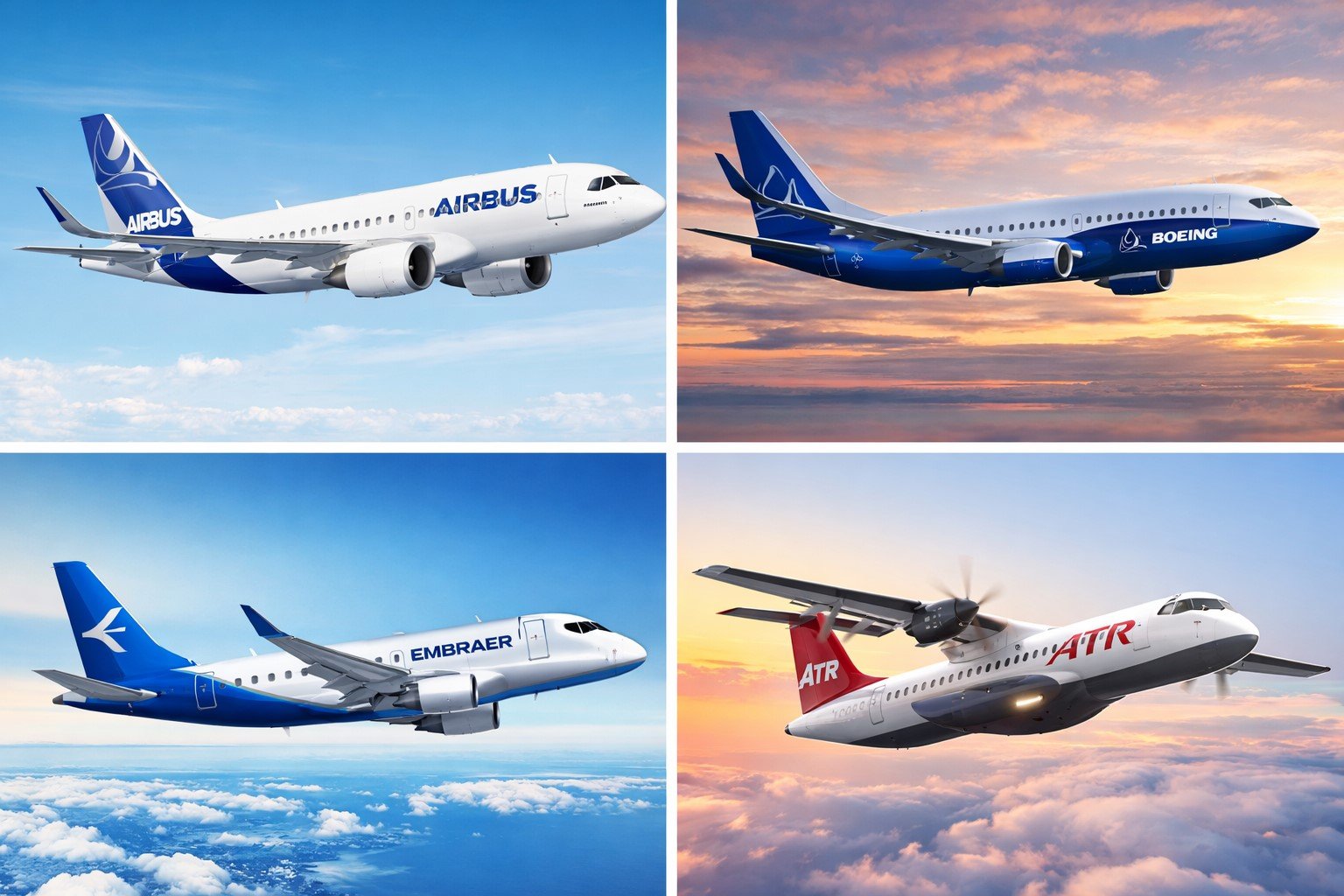 Airbus Embraer Boeing ATR