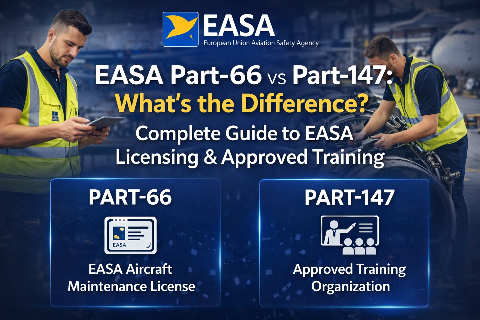 EASA Part-66 vs Part-147: What’s the Difference? Complete Guide to EASA Licensing & Approved Training